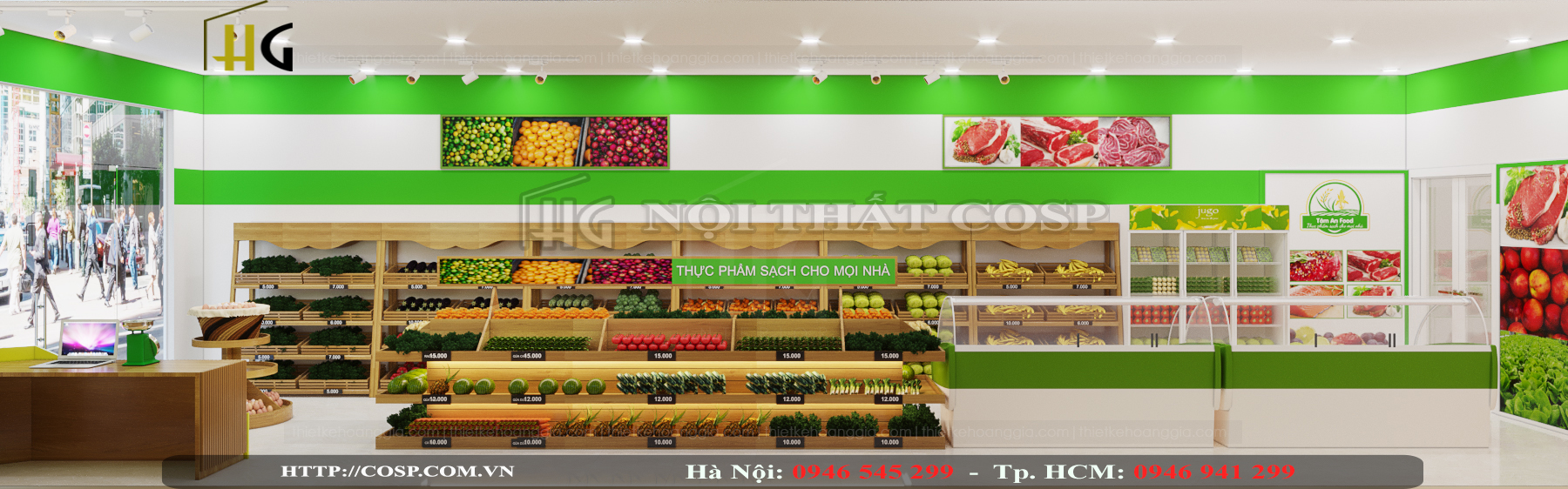 Thiết kế shop thực phẩm sạch-  Anh Nhương - Nam Định